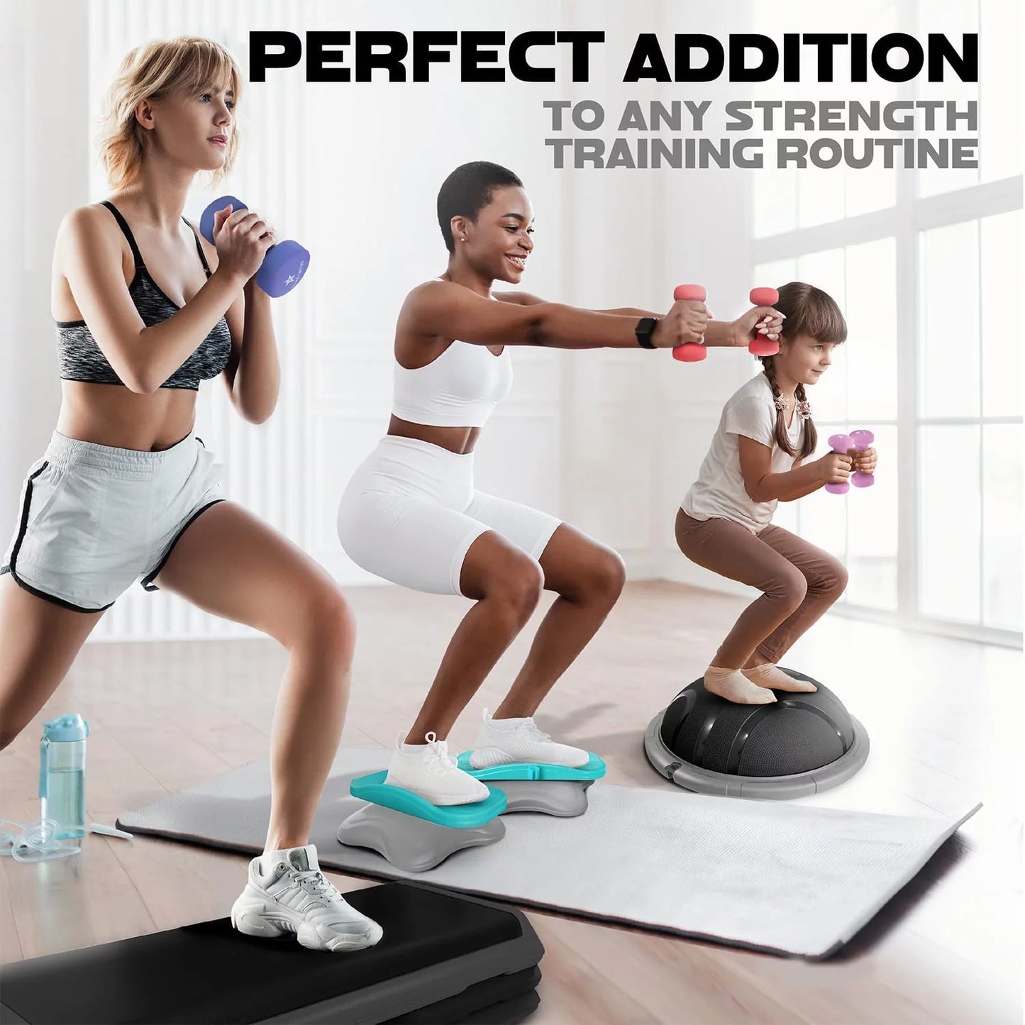 Neoprene Coated Dumbbell for Women, Black, 10 Lb Pair