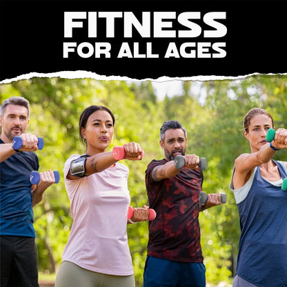 Neoprene Coated Dumbbell for Women, Black, 10 Lb Pair